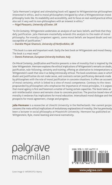 Produktbild: On Moral Certainty, Justification and Practice