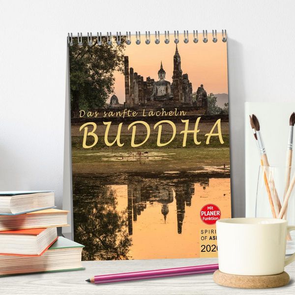 Produktbild: BUDDHA - Das sanfte L&auml;cheln (Tischkalender 2026 DIN A5 hoch), CALVENDO Monatskalender