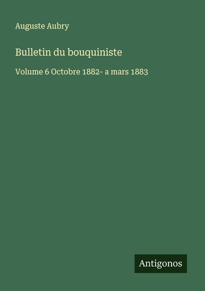 Produktbild: Bulletin du bouquiniste