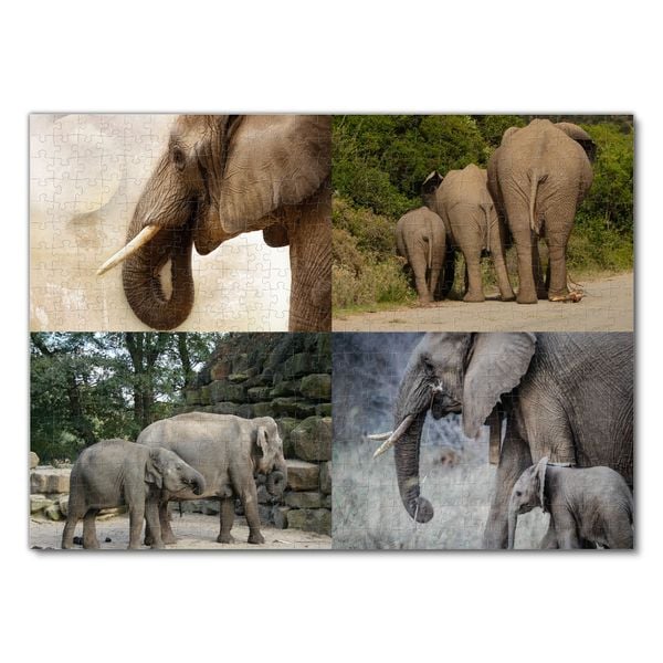 Produktbild: Lais Puzzle Collage Elefant 500 Teile