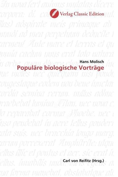 Produktbild: Molisch, H: Popul&auml;re biologische Vortr&auml;ge