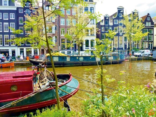 Produktbild: CALVENDO Puzzle Amsterdam - Hausboote an der Prinsengracht | 1000 Teile Lege-Gr&ouml;&szlig;e 64x48cm Foto-Puzzle f&uuml;r gl&uuml;ckliche Stunden