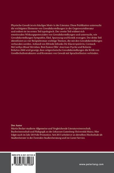 Produktbild: Gewaltdarstellungen in der Gegenwartsliteratur