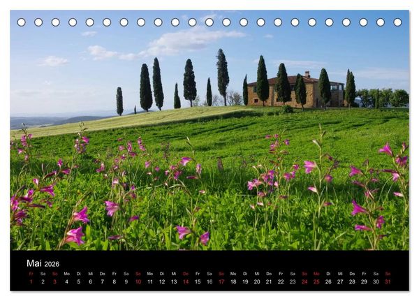 Produktbild: Toskana &ndash; Traumlandschaft in Italien (Tischkalender 2026 DIN A5 quer), CALVENDO Monatskalender
