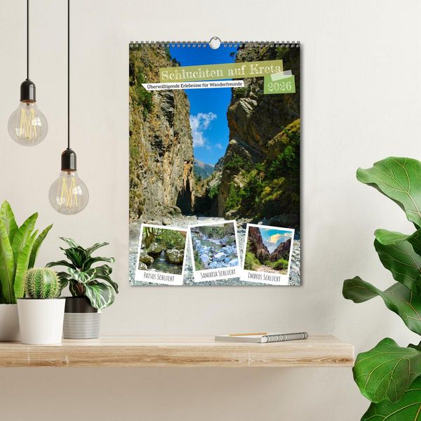 Produktbild: Schluchten auf Kreta (Wandkalender 2026 DIN A3 hoch), CALVENDO Monatskalender