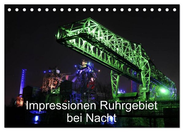 Produktbild: Impressionen Ruhrgebiet bei Nacht (Tischkalender 2027 DIN A5 quer), CALVENDO Monatskalender