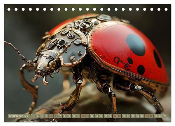 Produktbild: Die fantastische Welt der Steampunk-Insekten (Tischkalender 2026 DIN A5 quer), CALVENDO Monatskalender