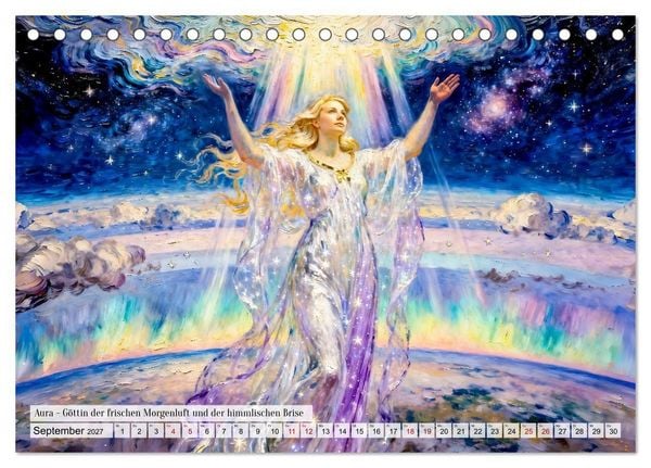 Produktbild: G&ouml;tter der Elemente - Griechische Mythologie Kunstkalender (Tischkalender 2027 DIN A5 quer), CALVENDO Monatskalender