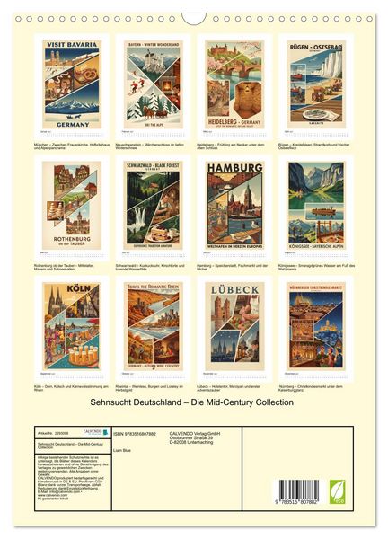 Produktbild: Sehnsucht Deutschland &ndash; Die Mid-Century Collection (Wandkalender 2027 DIN A3 hoch), CALVENDO Monatskalender