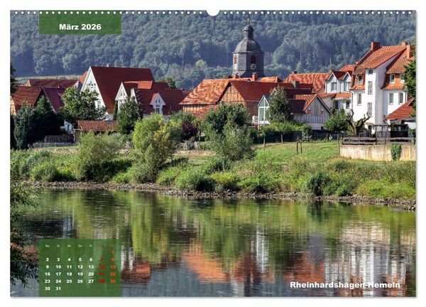 Produktbild: M&auml;rchenhaftes Weserbergland (hochwertiger Premium Wandkalender 2026 DIN A2 quer), Kunstdruck in Hochglanz
