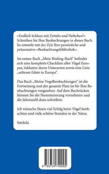 Produktbild: Mein Birding-Buch
