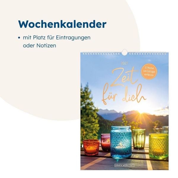 Produktbild: Wochenkalender klein 2027 Zeit f&uuml;r dich