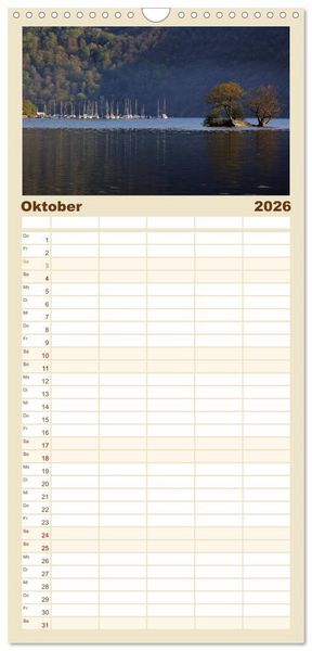 Produktbild: Familienplaner 2026 - Morgenstimmungen 2026 mit 5 Spalten (Wandkalender, 21 x 45 cm) CALVENDO