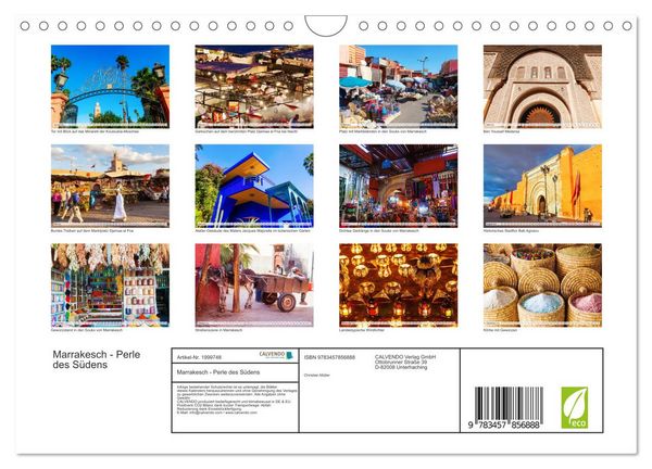 Produktbild: Marrakesch - Perle des S&uuml;dens (Wandkalender 2026 DIN A4 quer), CALVENDO Monatskalender