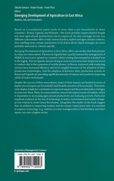 Produktbild: Emerging Development of Agriculture in East Africa