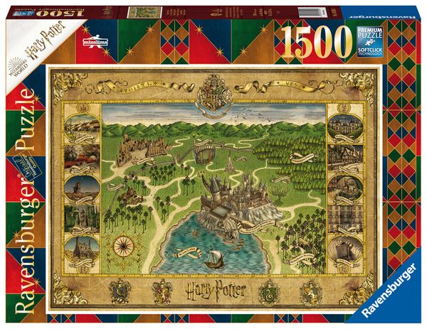 Puzzle Ravensburger Hogwarts Karte 1500 Teile