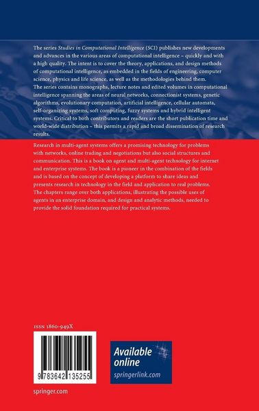 Produktbild: Agent and Multi-agent Technology for Internet and Enterprise Systems