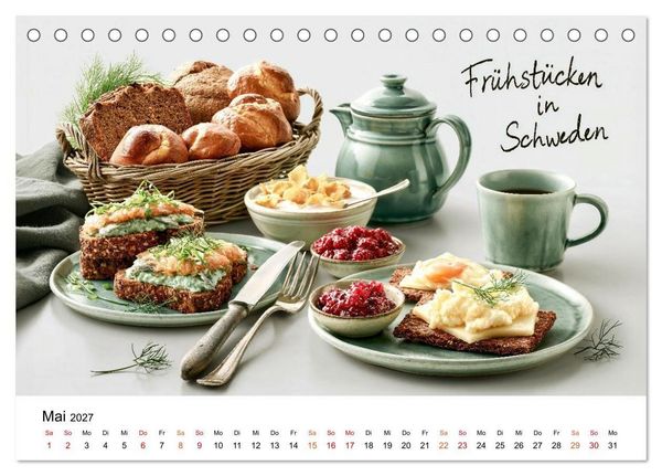 Produktbild: Fr&uuml;hst&uuml;cksreise durch Europa (Tischkalender 2027 DIN A5 quer), CALVENDO Monatskalender