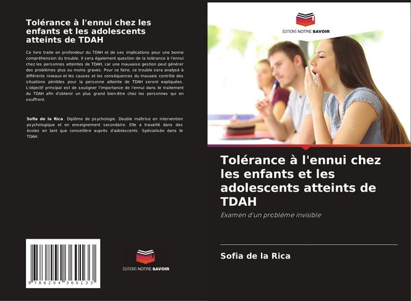 Produktbild: Tol&eacute;rance &agrave; l'ennui chez les enfants et les adolescents atteints de TDAH