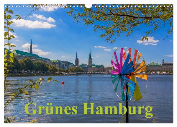 Grünes Hamburg (Wandkalender 2024 DIN A3 quer), CALVENDO Monatskalender