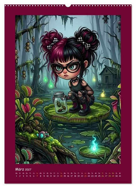 Produktbild: Fabulous Dolls - Gothic-G&ouml;res Abenteuer (Wandkalender 2027 DIN A2 hoch), CALVENDO Monatskalender