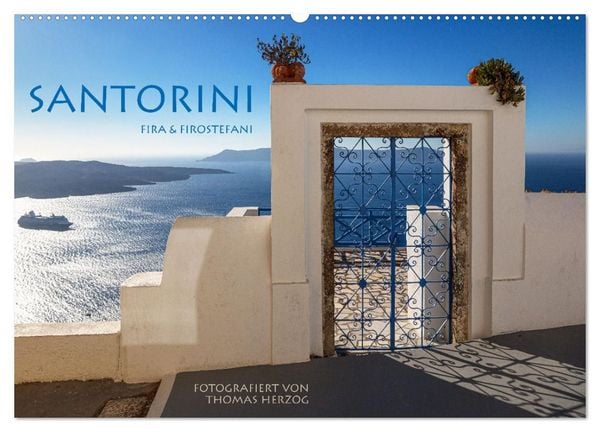 Produktbild: Santorini Fira & Firostefani (Wandkalender 2027 DIN A2 quer), CALVENDO Monatskalender