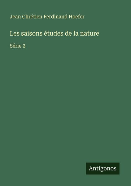 Produktbild: Les saisons &eacute;tudes de la nature