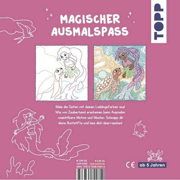 Produktbild: Zauberpapier Malbuch Im Reich der Meerjungfrauen