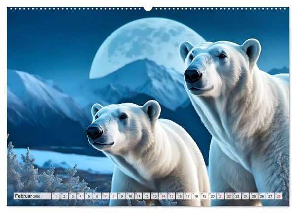 Produktbild: Im magischen Land der Eisb&auml;ren (hochwertiger Premium Wandkalender 2026 DIN A2 quer), Kunstdruck in Hochglanz