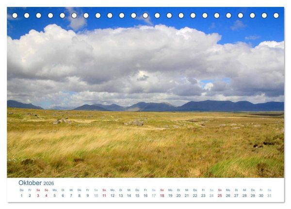 Produktbild: Irland 2026. Impressionen zwischen gr&uuml;nen H&uuml;geln und blauen K&uuml;sten (Tischkalender 2026 DIN A5 quer), CALVENDO Monatskalender
