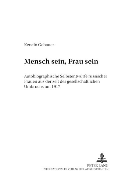 Produktbild: Mensch sein, Frau sein