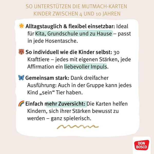 Produktbild: Krafttier-Affirmationen f&uuml;r Kinder