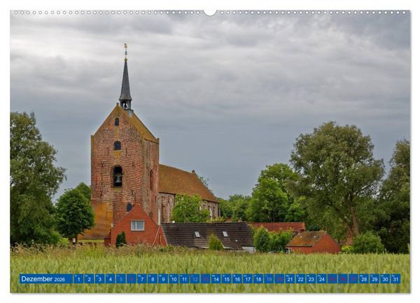 Produktbild: Die Krummh&ouml;rn Gemeinde in Ostfriesland (Wandkalender 2026 DIN A2 quer), CALVENDO Monatskalender