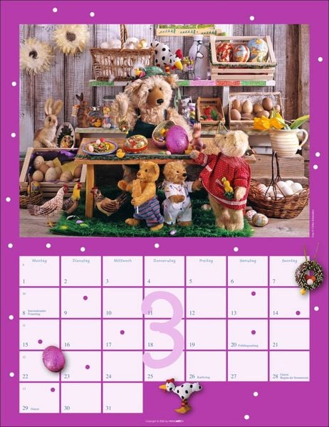 Produktbild: Teddyb&auml;ren Kalender 2027