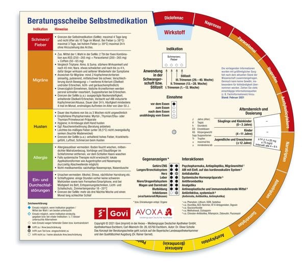 Produktbild: Beratungsscheibe Selbstmedikation