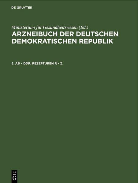 Produktbild: 2. AB - DDR. Rezepturen R - Z.