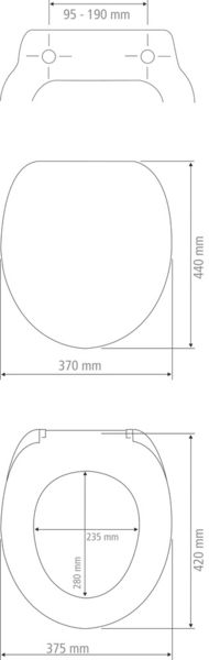 Produktbild: WC-Sitz Mod. Syros Family, Thermoplast, mit Absenkautomatik