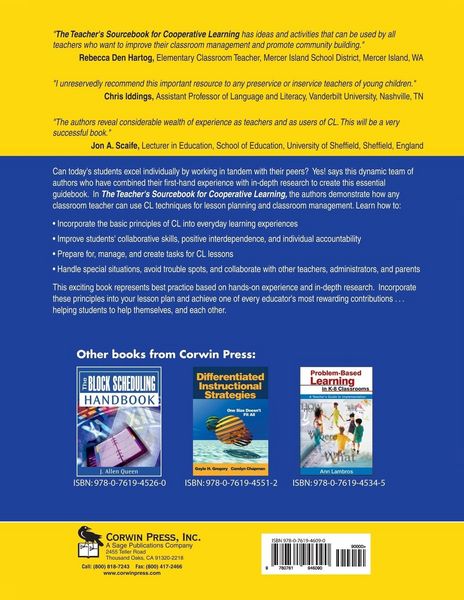 Produktbild: Teacher's Sourcebook for Cooperative Learning