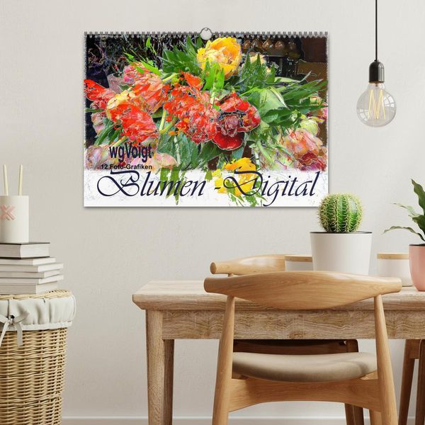 Produktbild: Blumen - Digital (Wandkalender 2026 DIN A3 quer), CALVENDO Monatskalender