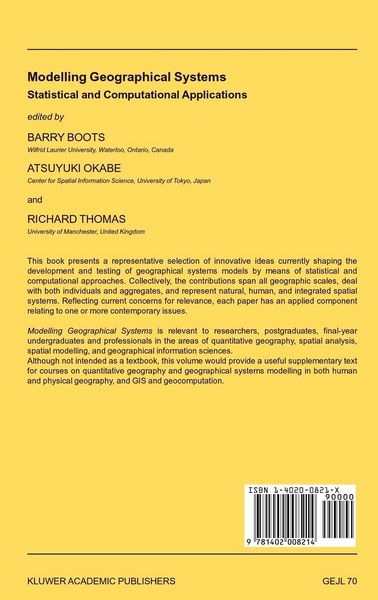 Produktbild: Modelling Geographical Systems