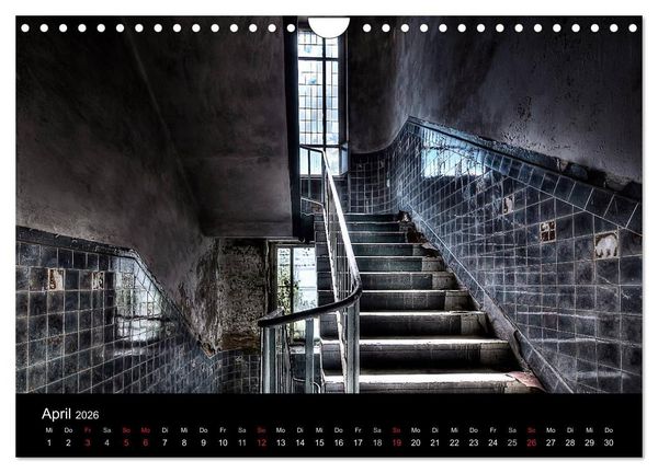 Produktbild: Verlassene Orte - Die sch&ouml;nsten Treppenh&auml;user (Wandkalender 2026 DIN A4 quer), CALVENDO Monatskalender