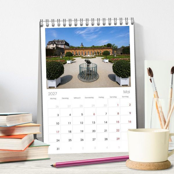Produktbild: Tischplaner 2027 - Glanzvolles Weilburg (A5 Tischkalender zum Aufstellen) CALVENDO