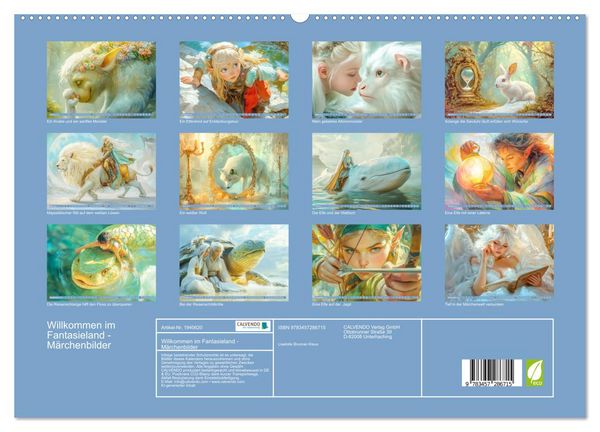 Produktbild: Willkommen im Fantasieland - M&auml;rchenbilder (hochwertiger Premium Wandkalender 2026 DIN A2 quer), Kunstdruck in Hochglanz