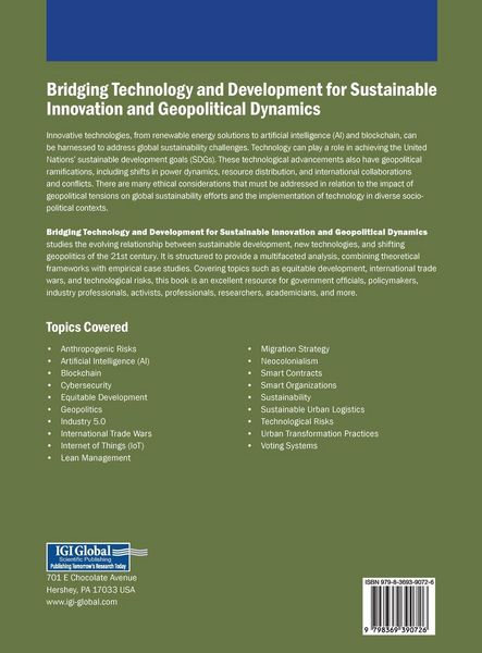 Produktbild: Bridging Technology and Development for Sustainable Innovation and Geopolitical Dynamics