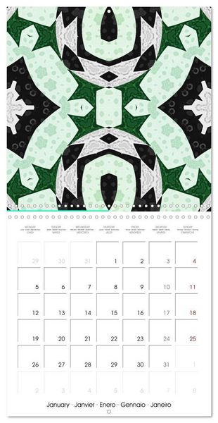 Produktbild: Mandalas Recherche int&eacute;rieure (Calendrier mural carr&eacute; 2026 30x30 cm) Calendrier double avec une page pour vos prises de notes