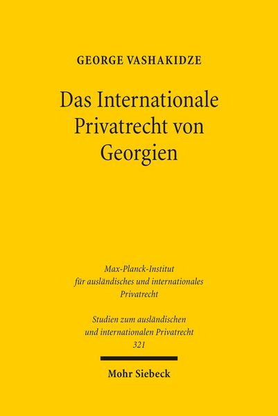 Produktbild: Das Internationale Privatrecht von Georgien