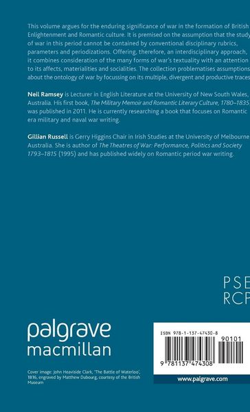 Produktbild: Tracing War in British Enlightenment and Romantic Culture