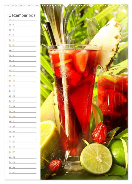 Produktbild: Tropical Cocktails - Erfrischend und fruchtig (Wandkalender 2026 DIN A2 hoch), CALVENDO Monatskalender