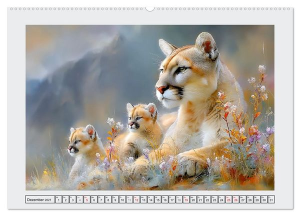 Produktbild: Bergl&ouml;wen. Kraftvolle Eleganz der Wildnis (Wandkalender 2027 DIN A2 quer), CALVENDO Monatskalender
