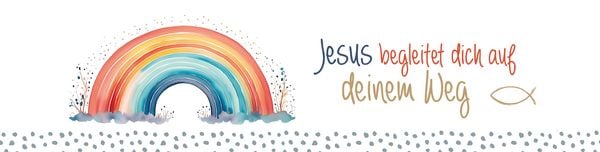 Produktbild: Glaswindlicht zur Erstkommunion - Jesus begleitet dich auf deinem Weg